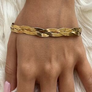 925 GF  Gold Bracelet made in Italy Sleek Layered Look